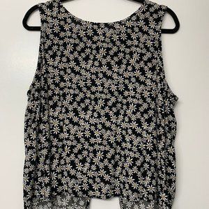 Daisy Print Sleeveless Top